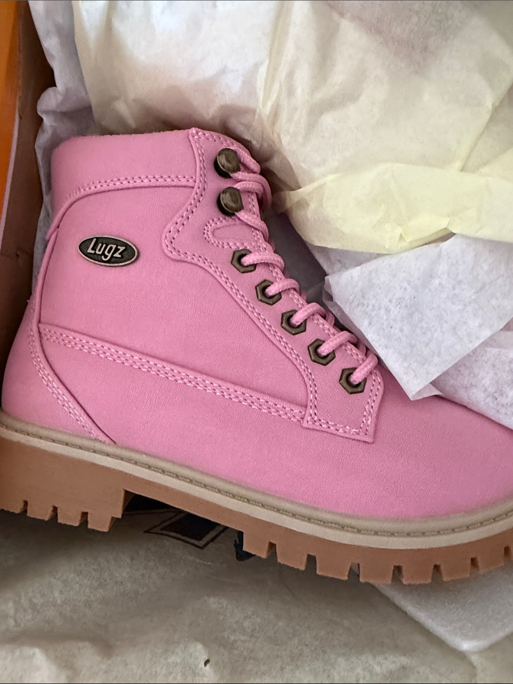 Lugz Pink Lace-Up Women's Ankle Boots